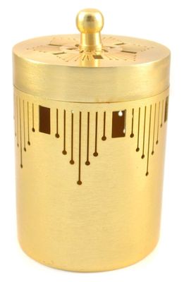 Ariana Ost Deco Floral Canister in Gold