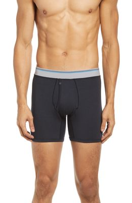 Mack Weldon 18 Hour Jersey Boxer Briefs in True Black