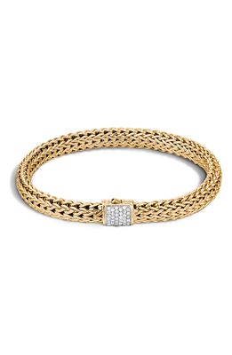 John Hardy Classic Chain Diamond & 18K Gold 5mm Bracelet in Gold/Diamond