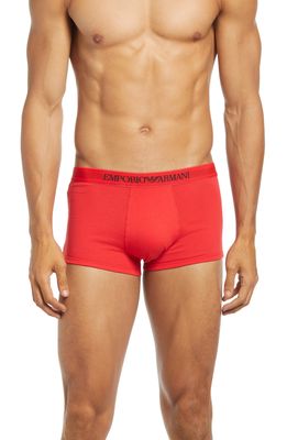 Emporio Armani Assorted 3-Pack Cotton Trunks in Red/White/Black