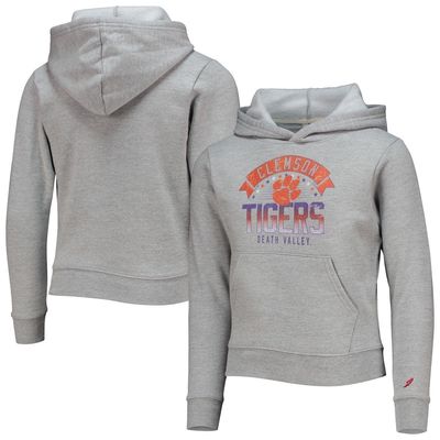 Youth League Collegiate Wear Gray Clemson Tigers Essential Pullover Hoodie