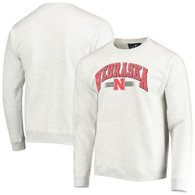 Men's League Collegiate Wear Heathered Gray Nebraska Huskers Upperclassman Pocket Pullover Sweatshirt in Heather Gray