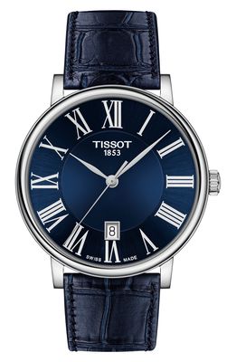 Tissot T-Classic Carson Leather Strap Watch