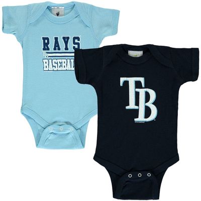 Newborn & Infant Soft as a Grape Navy/Light Blue Tampa Bay Rays 2-Piece Body Suit