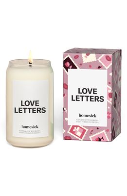 homesick Love Letters Candle in White