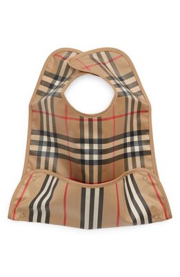 Burberry Wes Archive Check Bib in Archive Beige Ip Chk