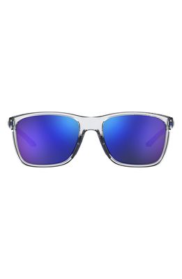 Under Armour 56mm Mirrored Square Sunglasses in Cry Blue