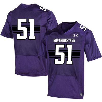 Men's Under Armour #51 Purple Northwestern Wildcats Replica Football Jersey