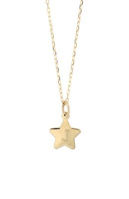 Bony Levy Kids' 14K Gold Star Initial Pendant Necklace in Yellow Gold-J
