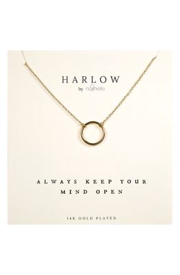 HARLOW by Nashelle Open Circle Boxed Necklace in Gold