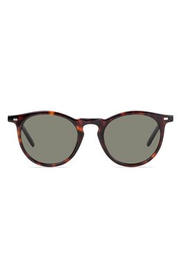 Christopher Cloos Paloma 49mm Polarized Round Sunglasses in Espresso/Black