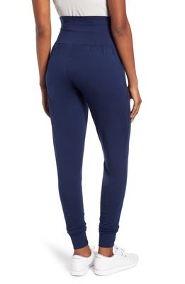 Angel Maternity Tapered Maternity Lounge Pants in Navy