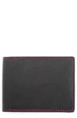 ROYCE New York RFID Leather Bifold Wallet in Red