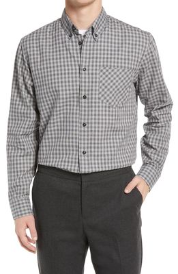 Billy Reid Tuscumbia Standard Fit Plaid Button-Up Shirt in Grey/Navy