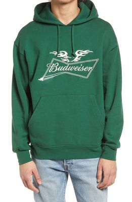 PacSun x Budweiser Chopper Embroidered Pullover Hoodie in Green
