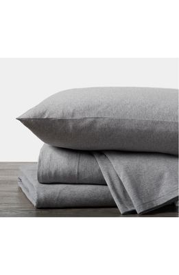 Coyuchi Set of 2 Organic Cotton Jersey Envelope Pillowcases in Gray Heather