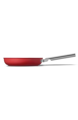 smeg 9.5-Inch Nonstick Frying Pan in Matte Red