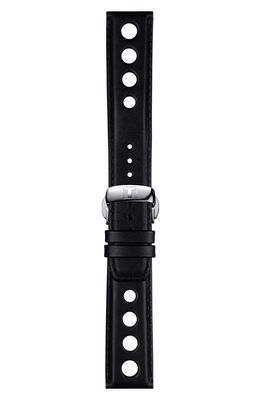 Tissot 20mm Black Perforated Leather Watch Strap