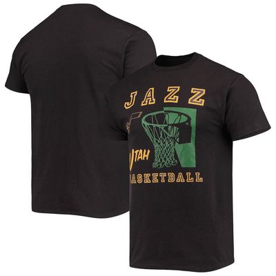 Men's Junk Food Navy Utah Jazz Slam Dunk T-Shirt in Black