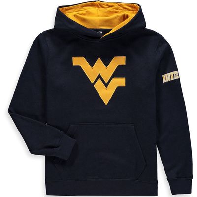 Youth Stadium Athletic Navy West Virginia Mountaineers Big Logo Pullover Hoodie