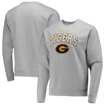 Men's Mitchell & Ness Heathered Gray Grambling Tigers Classic Arch Pullover Sweatshirt in Heather Gray