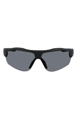 Nike Show X3 72mm Oversize Wraparound Sunglasses in Matte Black/Dark Grey/Grey