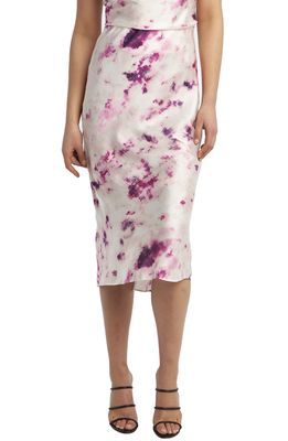 Bardot Kendal Bias Skirt in Purple Tie Dye
