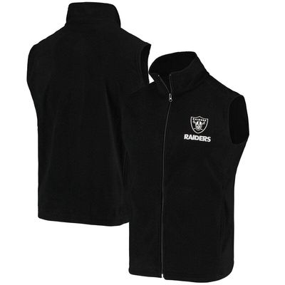 DUNBROOKE Men's Black Las Vegas Raiders Houston Fleece Full-Zip Vest