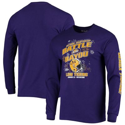 VICTORY LABEL Men's Purple LSU Tigers 2020 College Football Playoff National Championship Battle T-Shirt