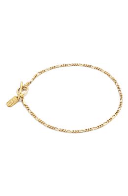 Degs & Sal Gold Figaro Chain Bracelet