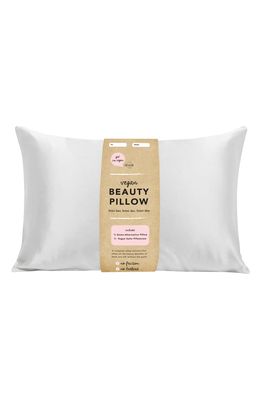 NIGHT Vegan Down Alternative Satin Pillow in White