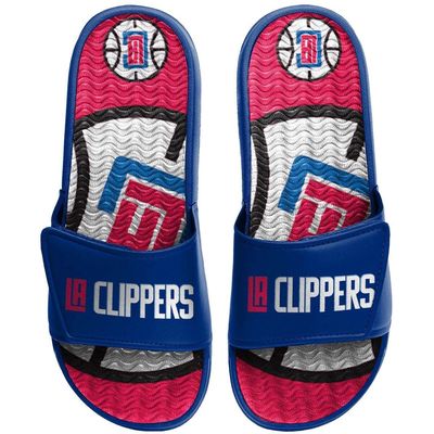 Men's FOCO LA Clippers Wordmark Gel Slide Sandals in Red