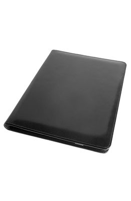 Bosca Leather Letter Pad Cover in Black Old Leather