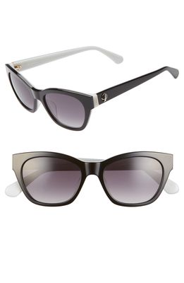 kate spade new york jerris 50mm cat eye sunglasses in Black