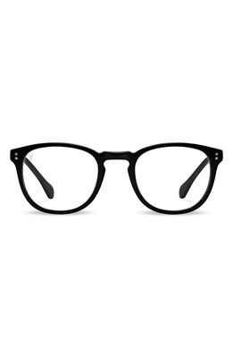 Vincero District 49mm Round Optical Glasses in Black/Clear