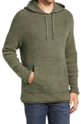 Rails Rollins Boucle Pullover Hoodie in Moss