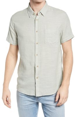 Rails Men's Fairfax Solid Short Sleeve Button-Up Cotton Shirt in Sage