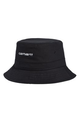Carhartt Work In Progress Script Bucket Hat in Black White