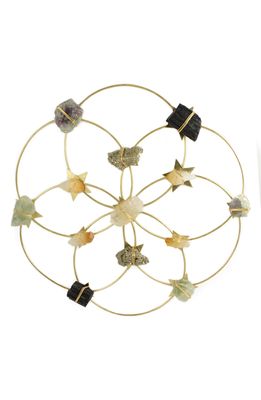 Ariana Ost Flower Crystal Grid in Gold