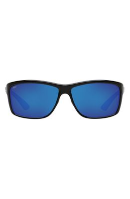 Costa Del Mar 63mm Rectangle Sunglasses in Black Polarized Plastic
