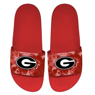 Unisex ISlide Georgia Bulldogs Acid Wash Motto Slide Sandals in Red