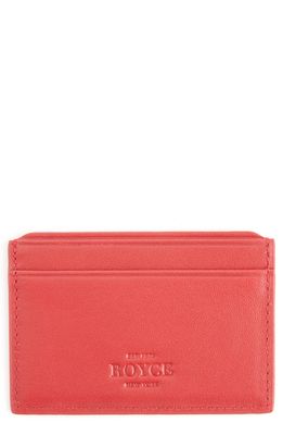 ROYCE New York RFID Leather Card Case in Red