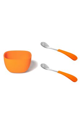 Avanchy First Steps La Petite Bowl & Spoons Set in Orange