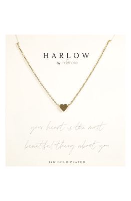 HARLOW by Nashelle Simple Heart Boxed Necklace in Gold