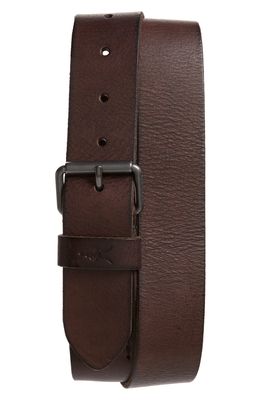 AllSaints Leather Belt in Bitter Brown