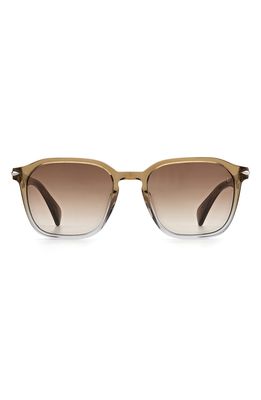 rag & bone 52mm Square Sunglasses in Olive /Grey Shaded