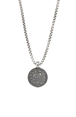Degs & Sal Ancient Coin Pendant Necklace in Silver