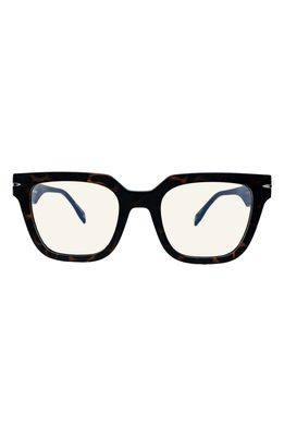 MITA SUSTAINABLE EYEWEAR 54mm Square Optical Glasses in Matte Demi/Matte Blue