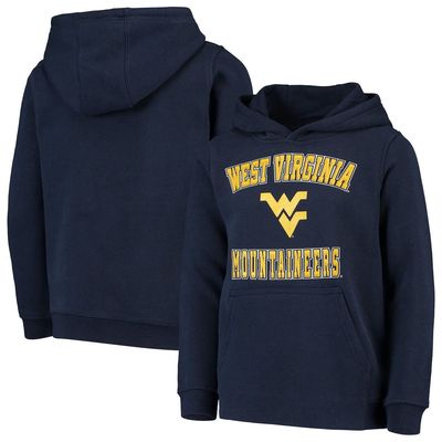 Outerstuff Youth Navy West Virginia Mountaineers Big Bevel Pullover Hoodie