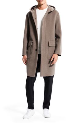 Theory Thompson Luxe New Divide Wool Blend Coat in Fossil